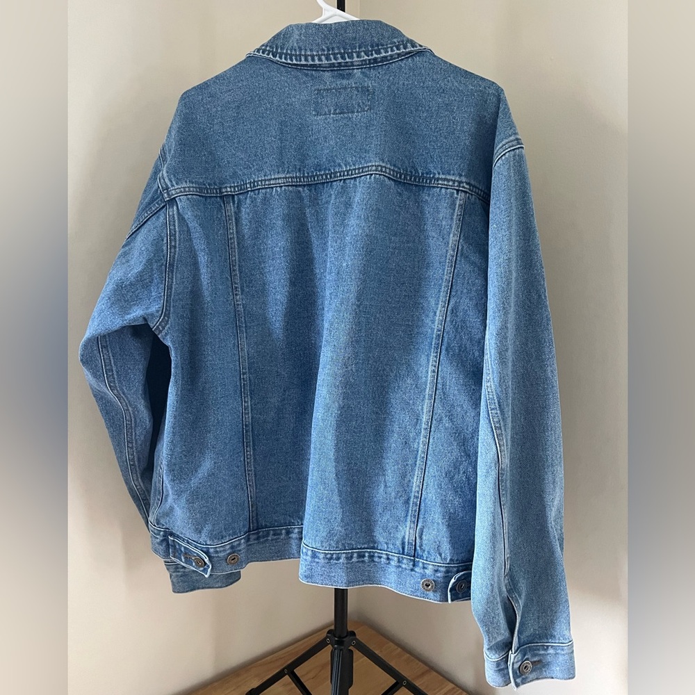 Wrangler Demin Blue Jean Jacket Men’s XL Botton Up - Picture 4 of 6